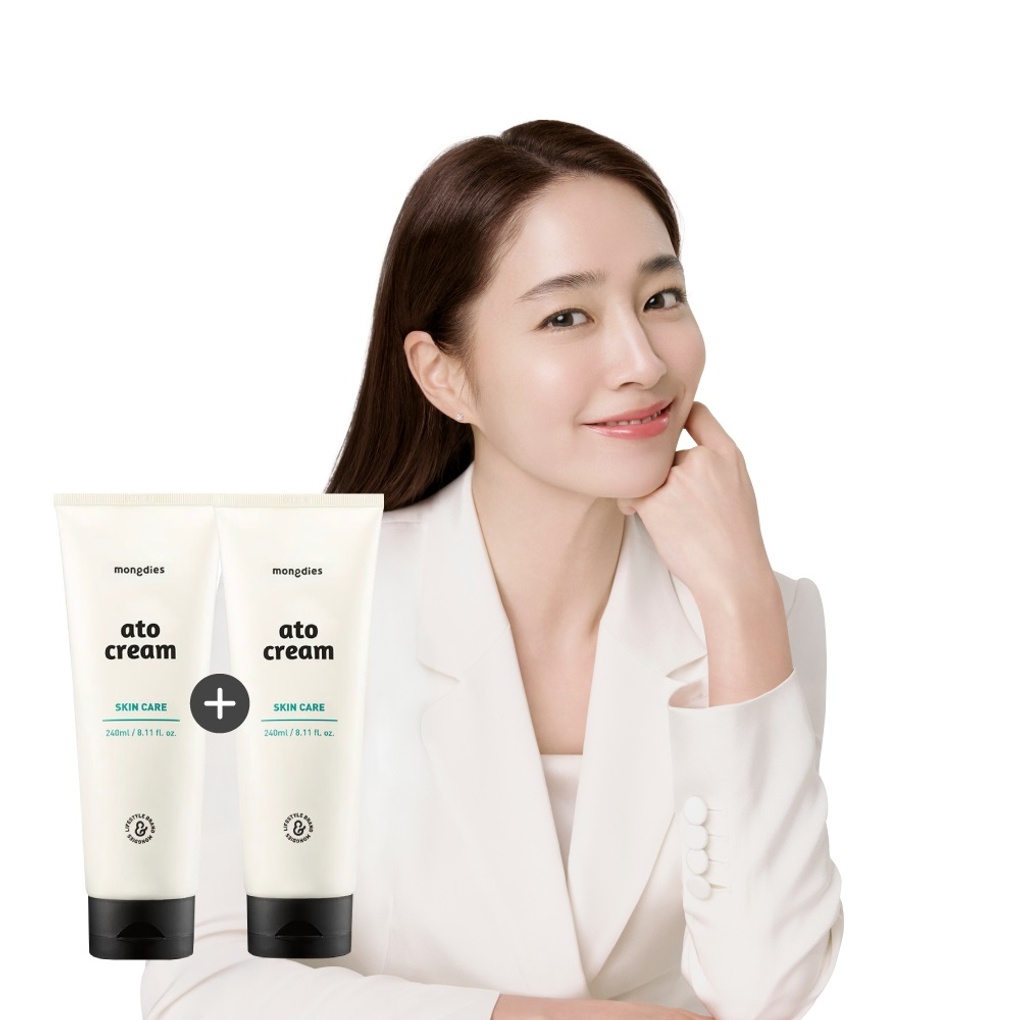 [1+1]몽디에스 신생아 유아 아기 200시간 고보습 아토크림 240ml+240ml