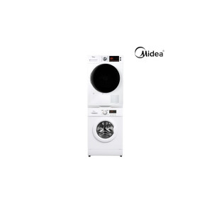 [미디어] Midea 트윈타워 의류건조기 10kg + 드럼세탁기 7kg [방문설치] CFW-702 + MC-H103W